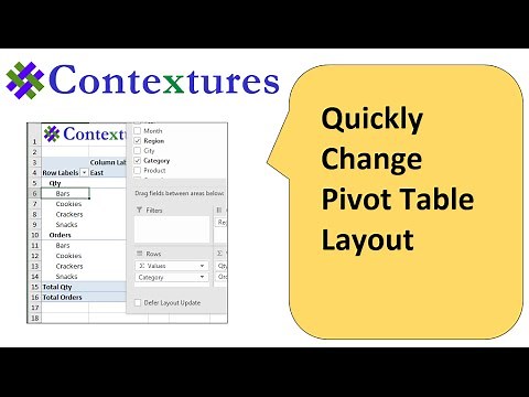 Make Quick Changes to Pivot Table Layout