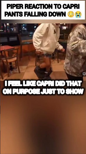 Piper Rockelle reaction to Capri pants falling down😭😳 #piper #shorts #trending #shortvideo #funny