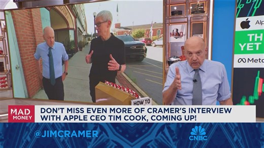 Today's strength in tech has to do with more celebration of the data center, says Jim Cramer