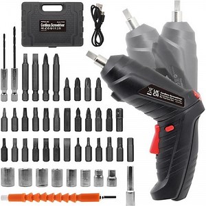 Rechargeable Electric Screwdriver Portable Set, With 47pcs Cordless Accessories