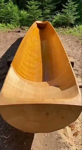 Building a Dugout Canoe From a Tree - Shocking Result! #PrimitiveTechnology #DugoutCanoe