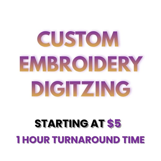 Best Custom Embroidery Digitizing Services | PES, DST File - Etsy