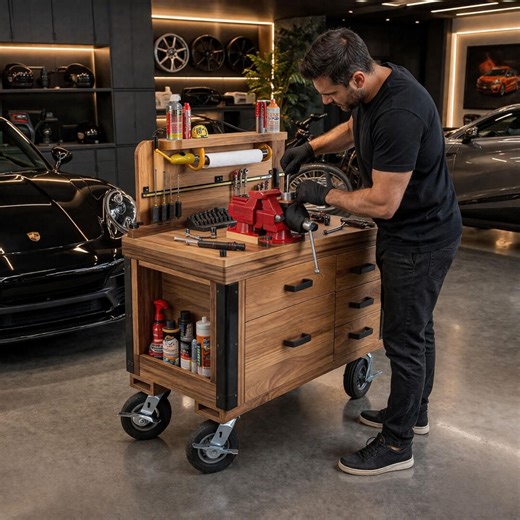 Mobile Tool Cart Plans, DIY Rolling Garage Cart, Woodworking Storage PDF - Etsy