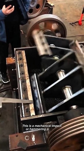 Inside a Mechanical Hammering Machine | Powerful Flywheel Impact Mechanism