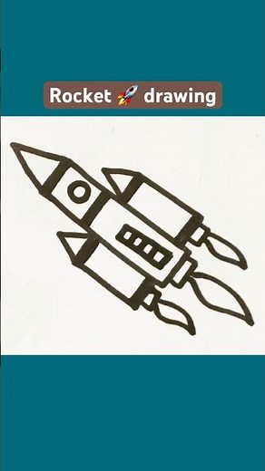 Rocket drawing for beginers ll How to draw Rocket step by step ll Easy Rocket drawing with colour..