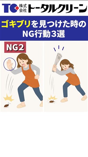 【プロが警告】ゴキブリを見つけた時のNG行動3選！掃除機はダメ#shorts