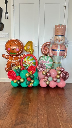 When your birthday is close to Chrimstas…🎄🎅🏼 . . . . #christmasballoons #christmasbirthday #nutcracker #nutcrackerballoons #christmasparty #christmasideas #gingerbreadman #gingerbreadmanballoon #balloonbouquet #pastelchristmas #pinkchristmas #balloonsbyvictoria #buckscounty #buckscountypa #momsofbuckscounty | Balloons by Victoria