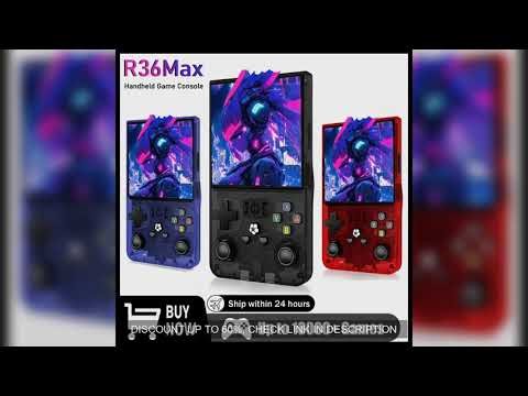 R36MAX Retro Handheld Video Game Console Linux System 4.0 Inch IPS Screen R36S Portable Pocket Video