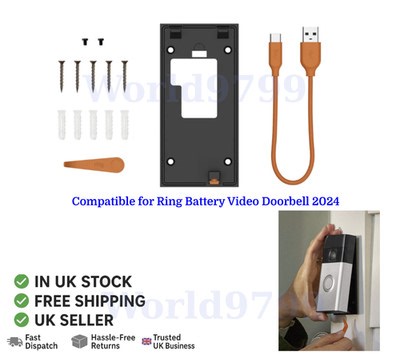 Ring Battery Video Doorbell 2024 Fitting Screws Kit Charging Cable Screws New | eBay.de