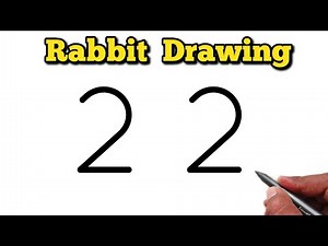 How to Draw Amazing Rabbit Art from Number 2 | Easy & Unique Number Drawing