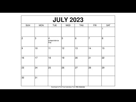Free Printable July 2023 Calendar Templates With Holidays - Wiki Calendar