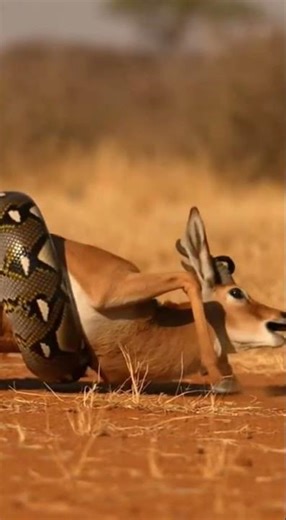 Will the giant python devour the helpless village in chaos #wildlife #python #nature