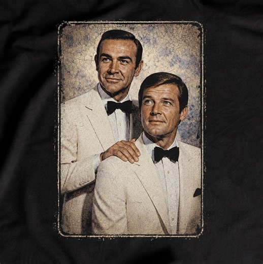 Sean Connery Roger Moore Bond Parody Step Brothers Bros Tee t-Shirt