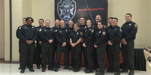 Lincoln Fire and Rescue welcomes more than a dozen new faces at badge ceremony