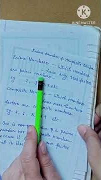 Class 6 maths Prime numbers and Composite numbers #shorts