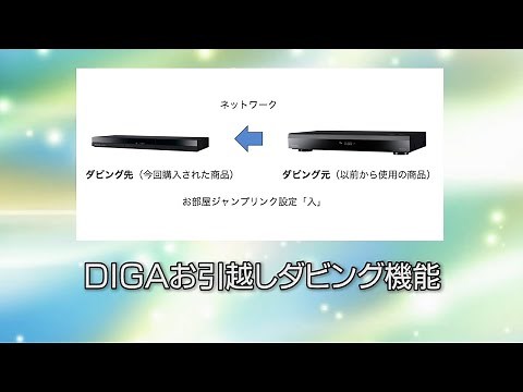 DIGA（ディーガ）お引越しダビング機能の設定方法【パナソニック】