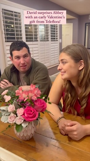 1.2M views · 31K reactions | David, the best boyfriend ever, surprised Abbey with a beautiful bouquet from @Teleflora as an early Valentine’s Day gift! #TelefloraPartner He truly sets the bar so high for boyfriends everywhere. Hoping everyone has a happy Valentine’s Day and that you all get a David in your life. Celebrate Valentine’s Day with the gift of a handcrafted Teleflora bouquet! #LoveOutLoud #believeinlove | Hats by Abbey | Facebook