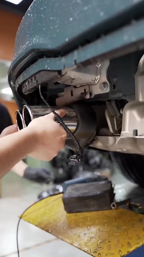 Car Exhaust System Installation on Audi A5 CSL