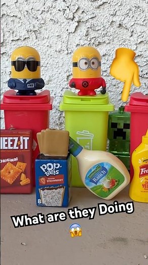 Trash Day with the Minions #gogarbage #garbagetruck #shorts