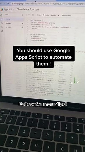 Automate your spreadsheets and save time with Google Apps Scripts! #shorts #spreadsheets