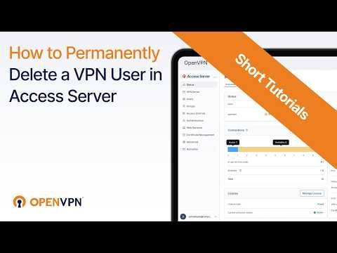 How to Permanently Delete a VPN User in Access Server