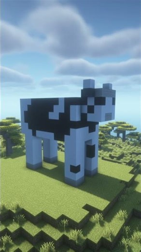 Minecraft Polish Cow 🤍🇵🇱❤️ Minecraft Simple Statue 🐄