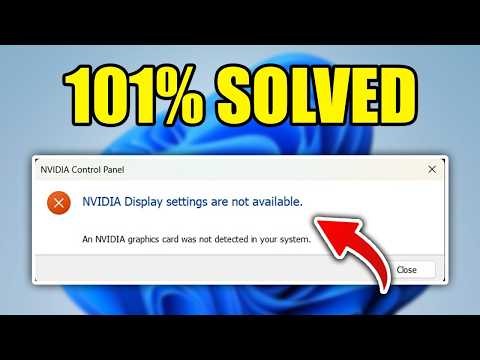 How To Fix NVIDIA Display Settings Are Not Available Error on Windows