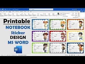 Sticker Design in MS Word | How to make Notebook Sticker Design in MS Word