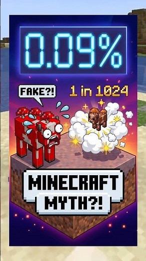 🟤Brown Mooshroom: 1 in 1024 vanilla odds🔒#minecraft