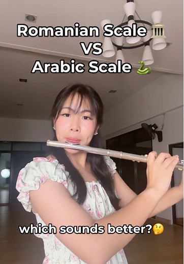 Romanian scale🏛️ vs Arabic scale 🐍 Comment which sounds better!! #scale #arabic #romanian #flute #musictok
