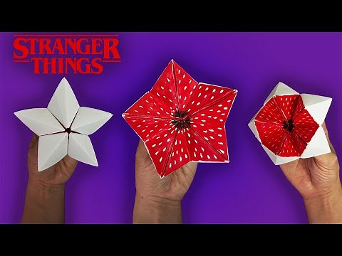 How to Make an Origami Demogorgon! Stranger Things Paper Craft