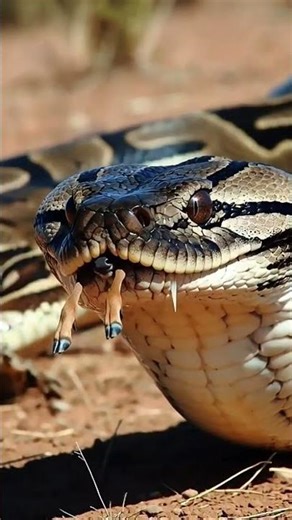 🔥 Giant Python vs Prey | Prehistoric Desert Hunt #cinematicshorts #naturebattle #prehistoricanimals