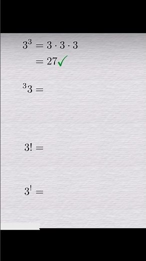 maths is everywere/4 concept in 1 video#power #tatration #factorials #factorial in power #mathshorts