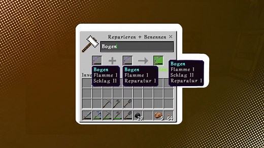 Minecraft: Werkzeuge, Rüstungen und Waffen reparieren