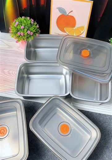 Combo 6 hộp inox đựng thực phẩm – hộp bảo quản không mùi, không rỉ