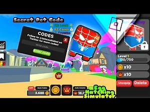 Secret Pet Code In Egg Hatching Simulator | Roblox