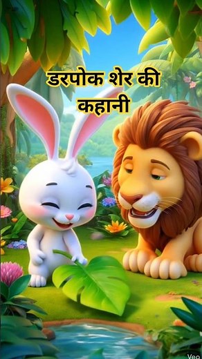 डरपोक शेर की कहानी 💫 Hindi Kahani 💫 Moral Story 💫#story #cartoon #kidsstory