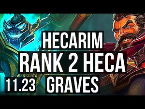 HECARIM vs GRAVES (JNG) | 10/0/7, Rank 2 Heca, Legendary | KR Challenger | 11.23