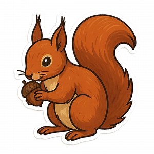 4x Cute Squirrel Stickers, Sweet Woodland Animal Stickers, Waterproof for Car, Laptop, Nature Animal Motif Decoration, 9 X 9 Cm - Etsy Canada