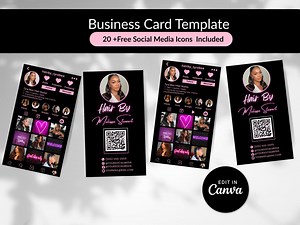 Editable Canva Business Card Template: Modern DIY Design (digital Download) - Etsy