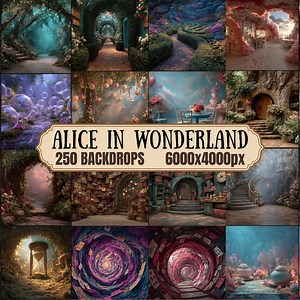 Alice in Wonderland Backdrops | 250 Fantasy Digital Backgrounds (6000x4000 Px) - Etsy