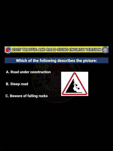 LTO exam reviewer traffic and road signs for driver's license english version part 162 #driverslicense #lto #ltoexam #ltoreviewer