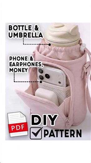 DIY Bottle Bag Crossbody 📥PDF Pattern #diybag #bagpattern #kpop