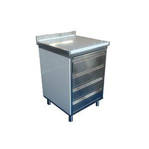 [Hot Item] Stainless Steel Drawer Cabinet With Backsplash
