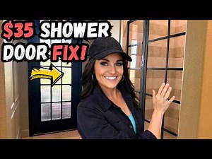 DIY Grid Shower Door That Looks Designer! (Budget Hack)