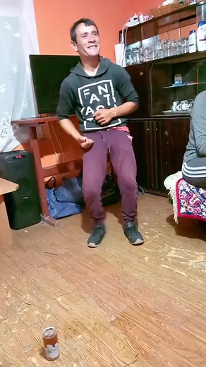 Home Dance Routine in Cozy Living Room Setting