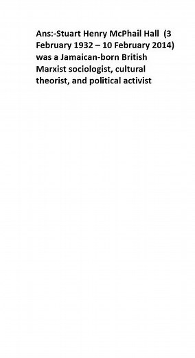 What is Stuart Hall (cultural theorist)?