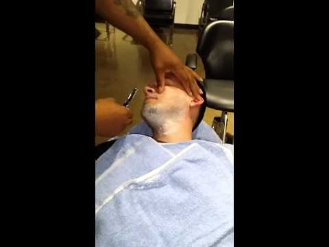 Barber Educator Teaching "14 Shaving Strokes"