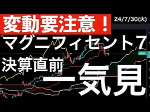 【変動要注意】決算直前！マグニフィセント7のチャートを一気見！