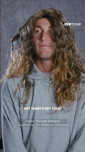 Meet Thomas Johnson. Serious actor and serious hair care enthusiast. & auditioning to be Tsitsipas..